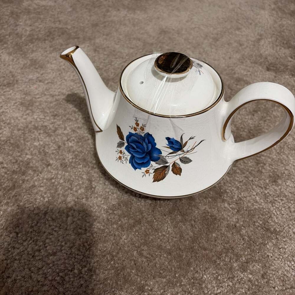 Arthur Wood Donegal England Vintage Teapot Floral with Gold Trim
